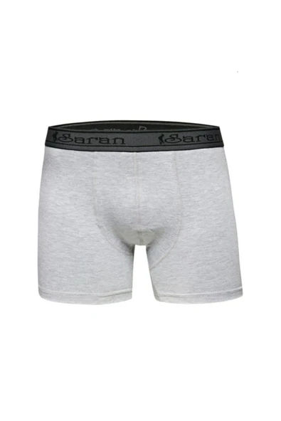Saran Erkek Likralı Pamuklu Boxer 3103 - 12 Adet  Beyaz XL - Resim 3