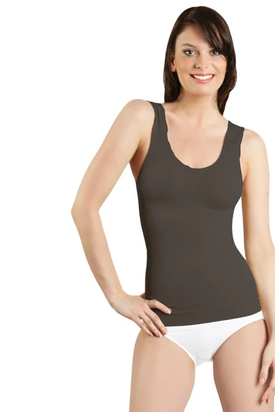 Elite Life Kadın Korseli Dikişsiz Atlet  2'Li Paket - 877  Ten L - XL - Resim 3