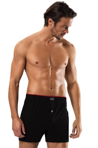 3'Lü Erdem 1400 Erkek Penye Boxer  2XL Karışık Renk - Resim 3