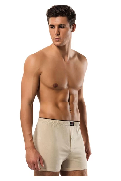 3'Lü Erdem 1400 Erkek Penye Boxer  2XL Karışık Renk - Resim 5