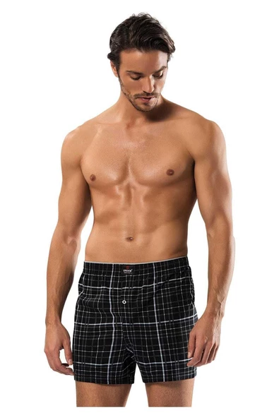 3'Lü Erdem 1400 Erkek Penye Boxer  2XL Karışık Renk - Resim 6