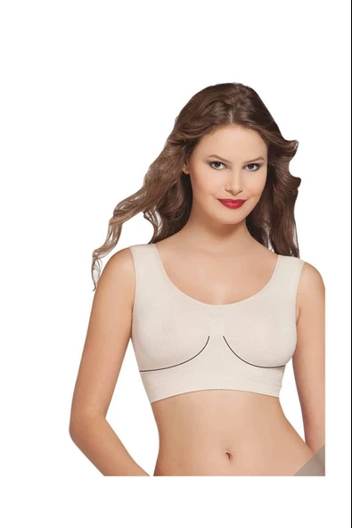 Layza Form Kadın Kalın Askılı Pedli Sütyen Büstiyer 12000 - 1  Adet  Beyaz S - Resim 7