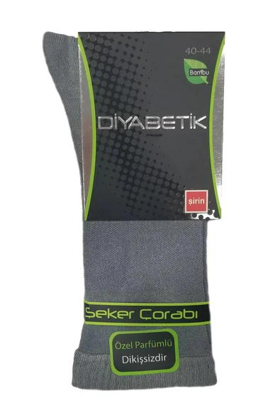 Şirin Erkek Bambu Şeker Çorabı 8100 - 12 Adet  Füme 40-44 - Resim 8