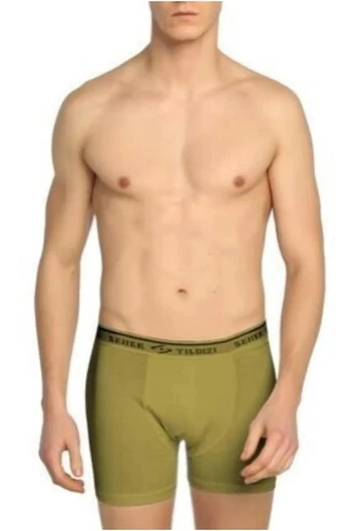 Seher Yıldızı Erkek Likralı Boxer 060 - 3 Adet  Beyaz 2XL - Resim 4