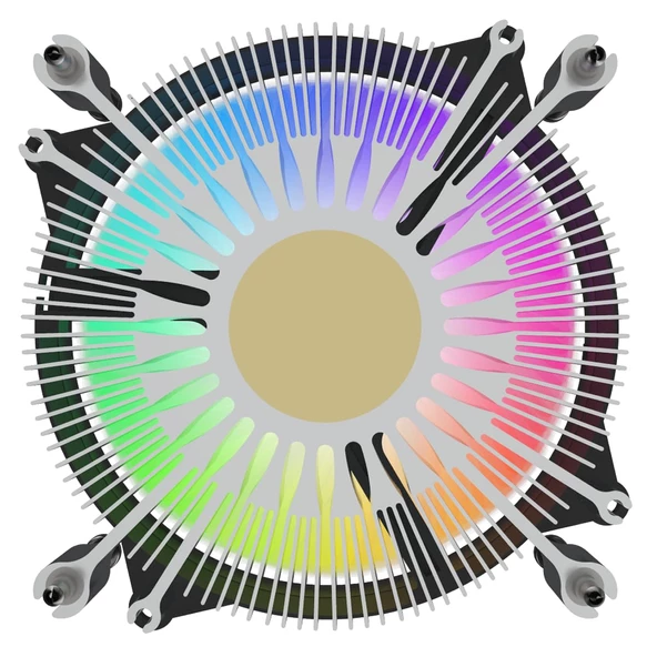 GamePower Mystic ARGB CPU Hava Soğutucusu İntel LGA 1700 Uyumlu - Resim 7