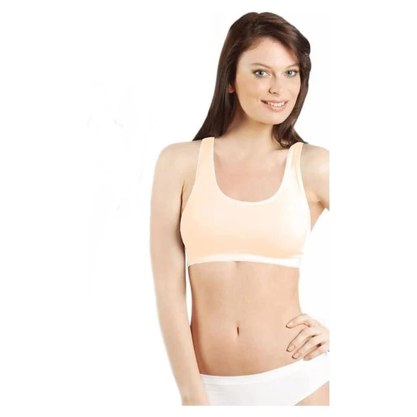 Elite Life 775 Kalın Askılı Dikişsiz Sporcu Sütyen Büstiyer  Siyah S - M - Resim 3