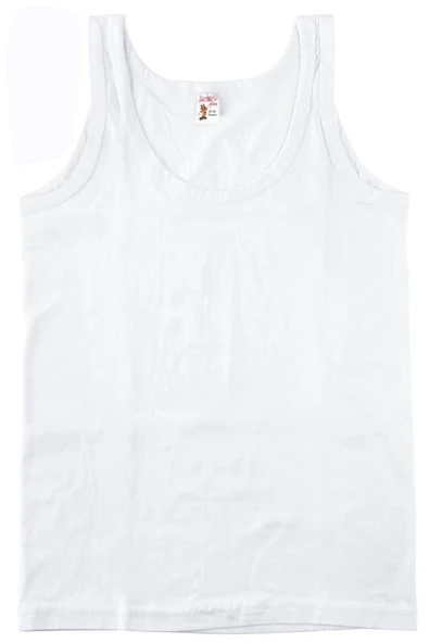 Namaldı Erkek Çocuk Ribana Renk'li Askılı  Atlet 3 Adet  -307  Beyaz 12-14 Yaş - Resim 2