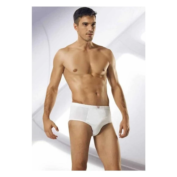 6'Lı Namaldı 110 Penye Erkek Kom Slip Külot Don  Beyaz 2XL - Resim 2
