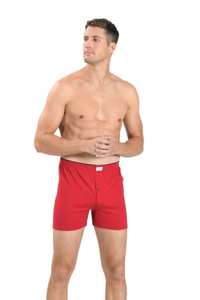 Jiber Erkek Havlu Kemer Pamuklu Boxer 127 - 6 Adet  M İndigo - Resim 6