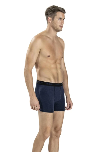 Jiber Erkek Modal Renkli Boxer 321 - 6 Adet   Siyah M - Resim 8