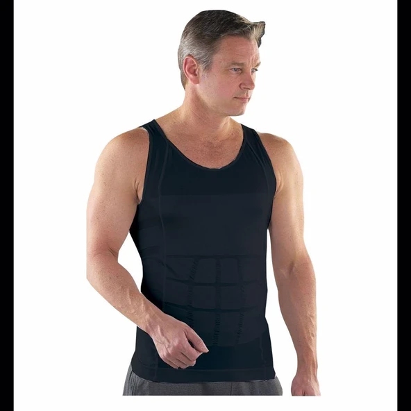 Form Angel Erkek Beden İnceltici Slim Fit Korse Atlet 2 Adet - 6012   Beyaz L - Resim 6