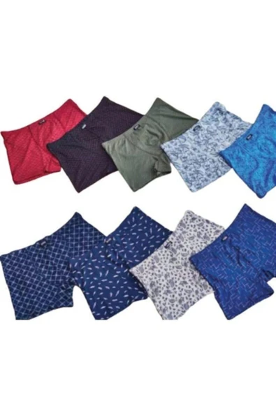 Berrak Erkek Desenli Modal Boxer 3'Lü Paket - 4497  L Karışık Renk ürün görseli