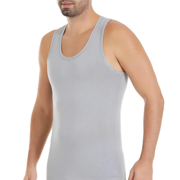 Yıldız Erkek Bambu Rambo Sporcu Atlet 490/91/92 - 3 Adet  Beyaz L - Resim 4