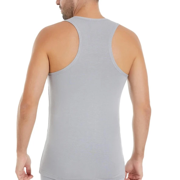 Yıldız Erkek Bambu Rambo Sporcu Atlet 490/91/92 - 3 Adet  Beyaz L - Resim 3