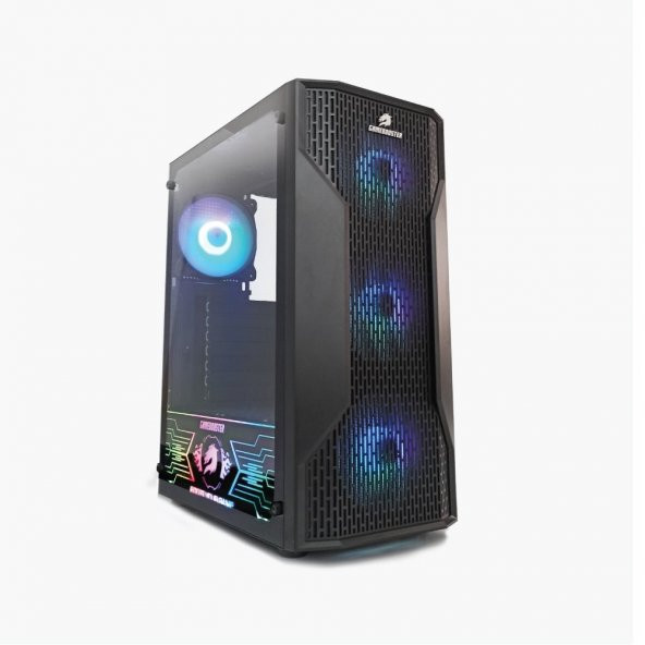 GAMEBOOSTER GB-G3309B 550W 80+ ATX USB 3.0, Mesh, RGB Fan, Mid Tower Siyah Gaming Kasa