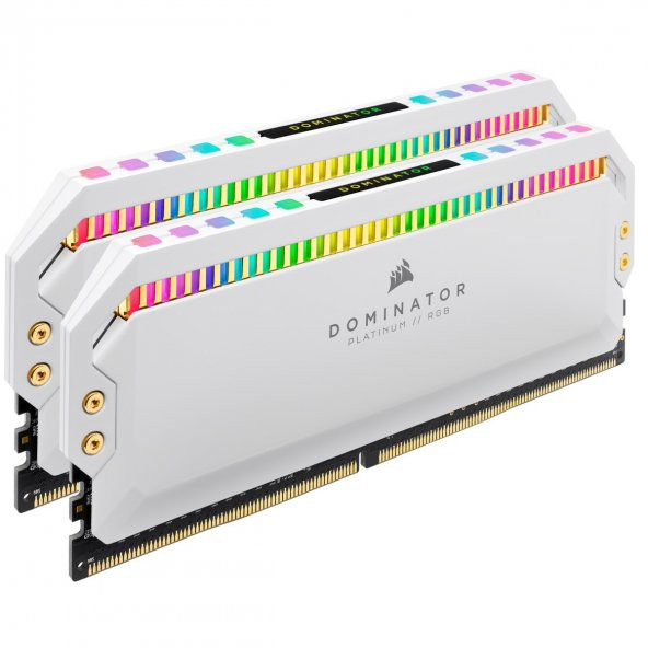 CORSAIR DOMINATOR PLATINUM RGB 16GB (2X8GB) DDR4 3600MHz CL18 Beyaz PC Bellek (CMT16GX4M2C3600C18W)