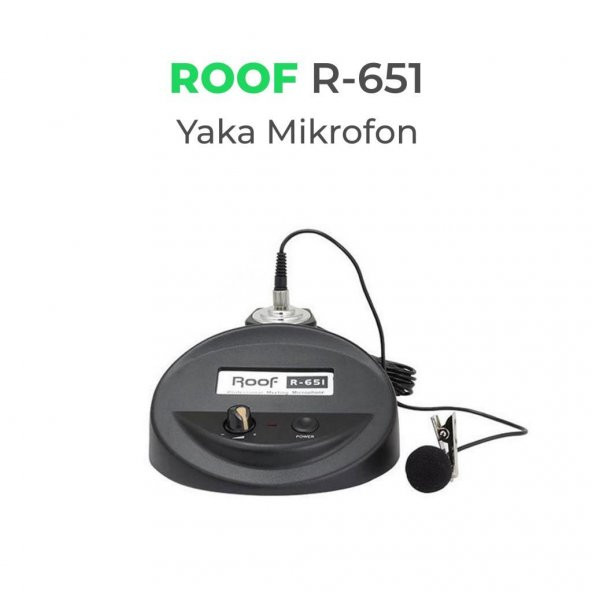 Roof R-651 Volum Kontrollü Kürsü Yaka Mikrofonu - Cami Mikrofonu