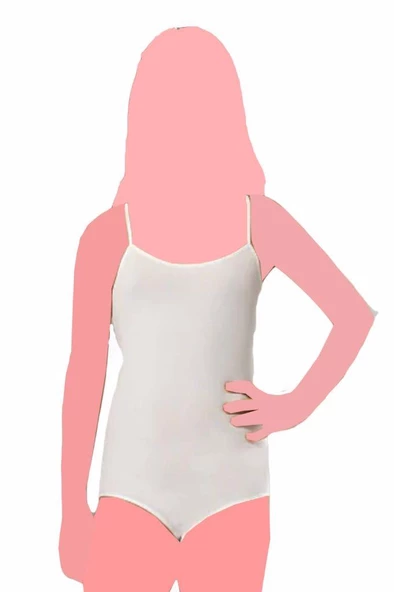Namaldi Kız Çocuk İp Askılı Body 6 Adet  -461  Beyaz 4-6 Yaş