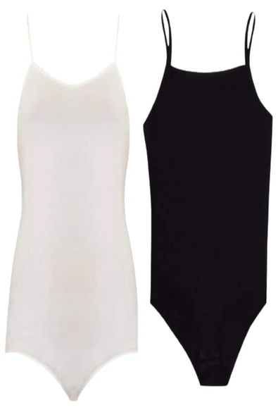 Namaldi Kız Çocuk İp Askılı Body 6 Adet  -461  Beyaz 10-12 Yaş - Resim 5