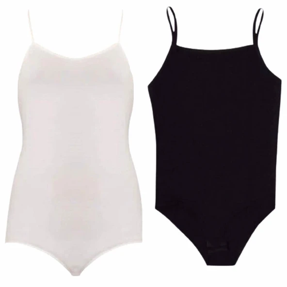 Namaldi Kız Çocuk İp Askılı Body 6 Adet  -461  Beyaz 10-12 Yaş - Resim 6