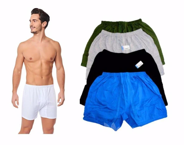 12 Adet Seher Erkek Paçalı Külot Renkli  4XL Haki ürün görseli