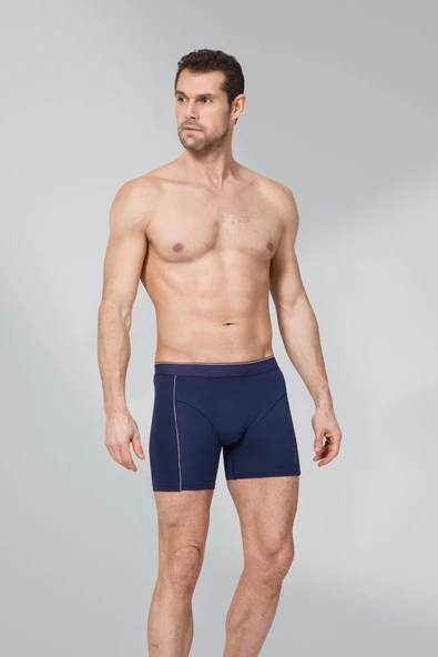 Namaldı Erkek Modal Likralı Biyeli Boxer 197 - 6 Adet  Beyaz S - Resim 7