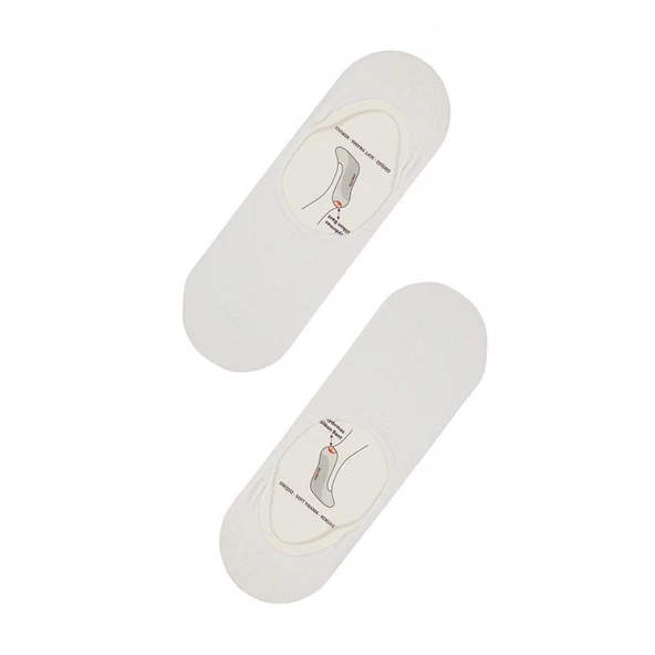 Dündar Kadın Penye Babet Çorap - 6 Adet  Gri 36-40 - Resim 3