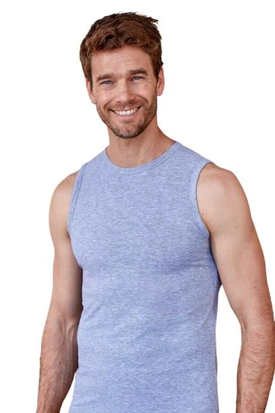 Berrak Erkek Likralı Süprem Kolsuz Bisiklet Yaka Atlet 3'Lü Paket - 1026  Siyah L - Resim 4