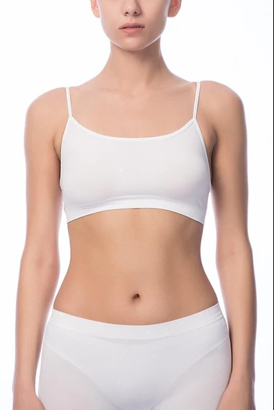 Nbb Kadın  İnce Askılı Yarım Büstiyer 2415 - 2 Adet  Siyah S - Resim 9