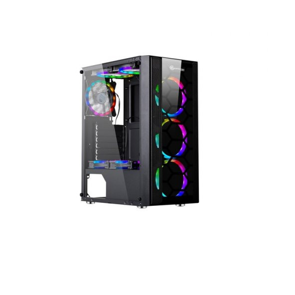 PERFORMAX Trinity 4xRGB Fanlı Pencereli RGB ATX Siyah Gaming Kasa