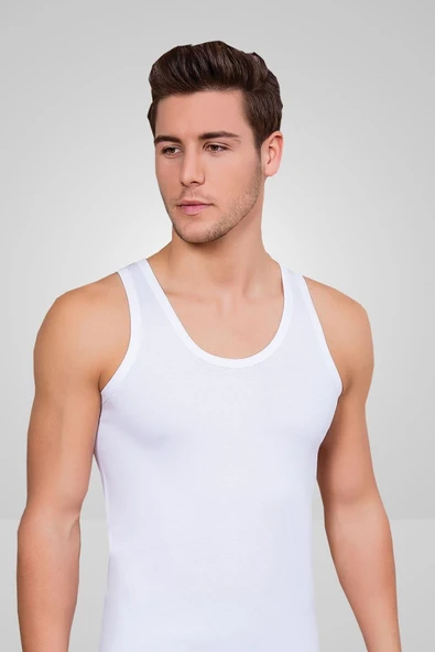 Berrak Erkek Likralı Süprem Rambo Atlet 6'Lı Paket -1029   XL Gri - Resim 2