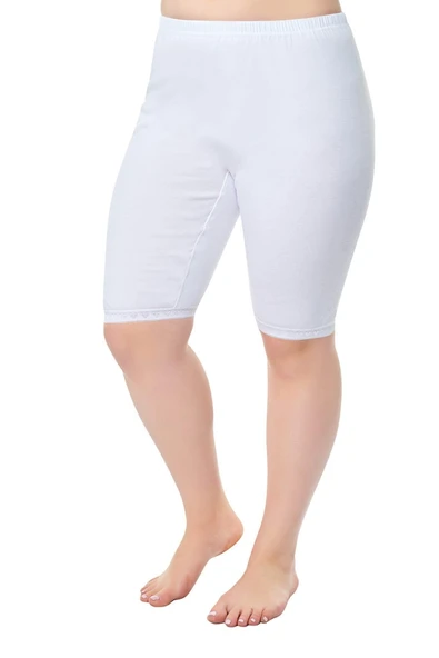 6 Adet TUTKU 0153 BAYAN PAÇALI KÜLOT  Beyaz 4XL - Resim 2