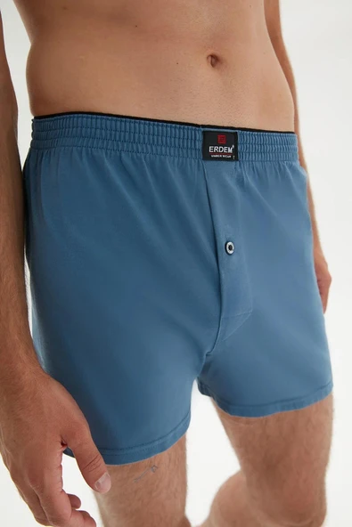 Erdem Erkek Penye Düz Renk Boxer 1400 - 6 Adet  XL Gri - Resim 11