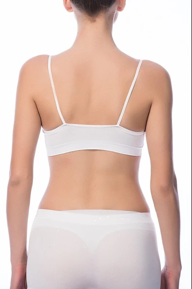 Nbb Kadın  İnce Askılı Yarım Büstiyer 2415 - 2 Adet  Siyah M - Resim 6