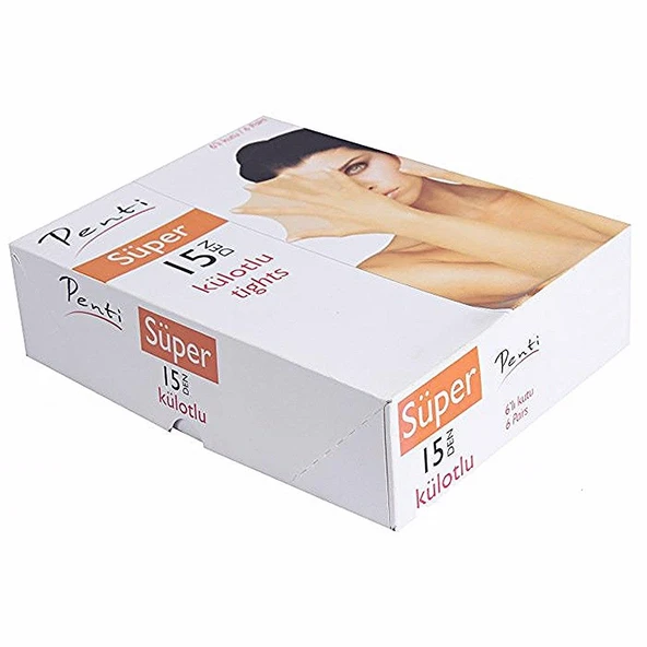 6 ADET PENTİ SÜPER KÜLOTLU ÇORAP 15 DEN MAT İNCE  Bronz S - Resim 2