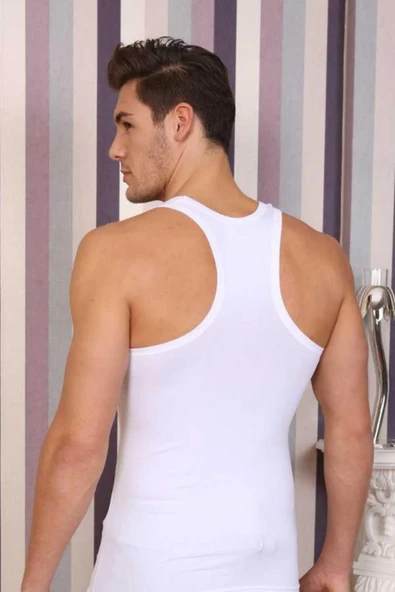 Berrak Erkek Likralı Süprem Rambo Atlet 6'Lı Paket -1029   XL Gri - Resim 3