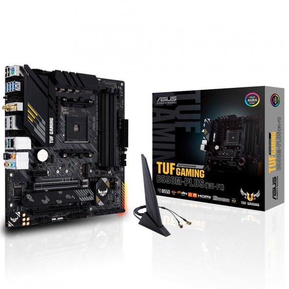 Asus Tuf Gaming B550-Plus (Wi-fi) AMD AM4 128GB DDR4 4600Mhz M2 DP-HDMI Anakart