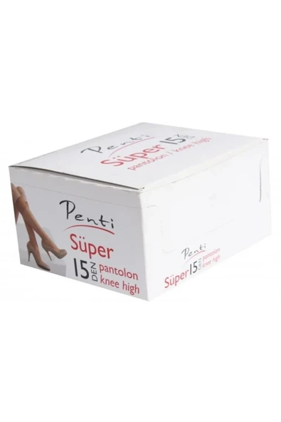 Penti Kadın Süper İnce Mat Diz Altı 15 Den Pantolon Çorabı PSP500 - 24 Adet  Standart 51 - Açık Ten - Resim 5