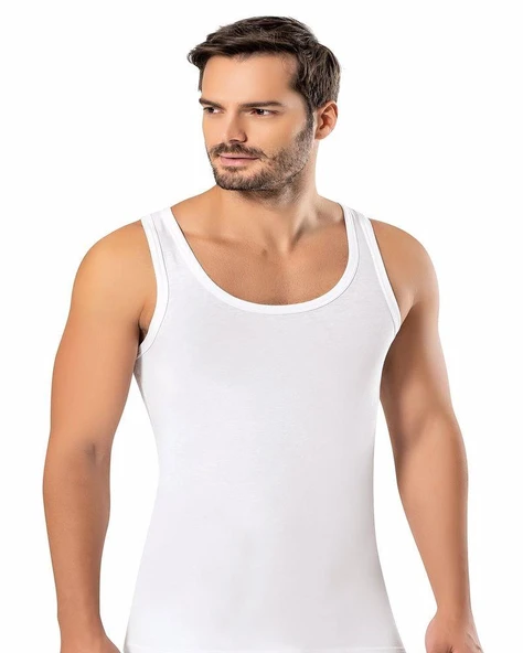 3'Lü ERDEM 1121 ERKEK LİKRALI SPORCU ATLET  Siyah L - Resim 5