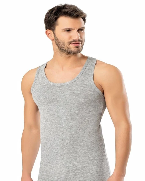 3'Lü ERDEM 1121 ERKEK LİKRALI SPORCU ATLET  Beyaz XL - Resim 4