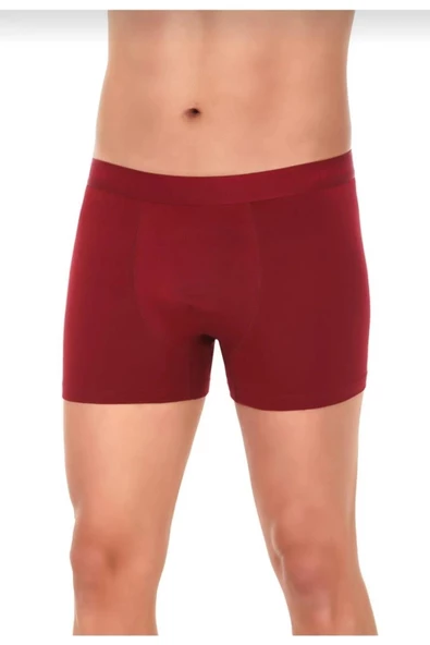 Yıldız Erkek Modal Likralı Boxer 37/42 - 9 Adet  Bordo 2XL