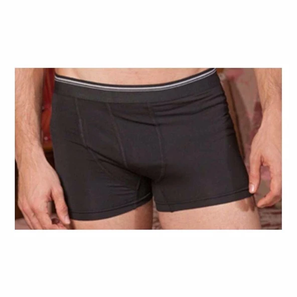 Berrak 1097 Likralı Erkek Boxer Paçalı Külot 6 Adet   Gri 2XL - Resim 3