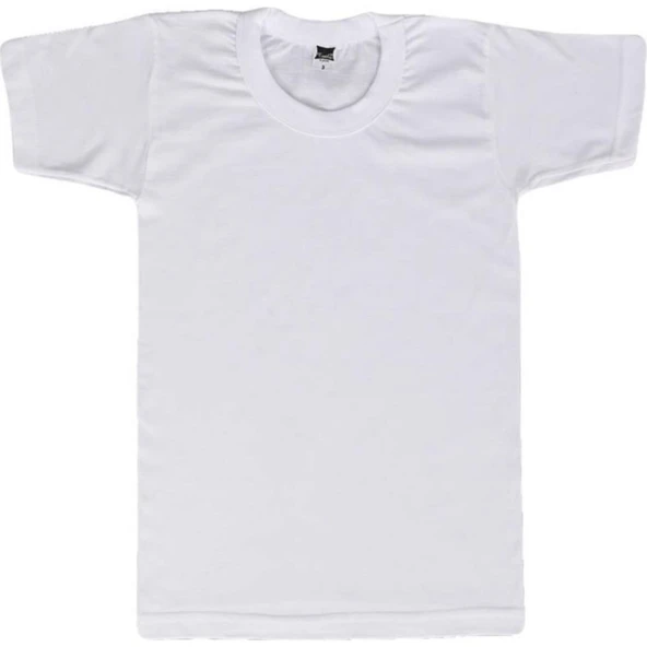 Tutku Erkek Çocuk Sıfır Yaka Atlet 6 Adet   Beyaz 6 (11-12YAŞ) - Resim 4