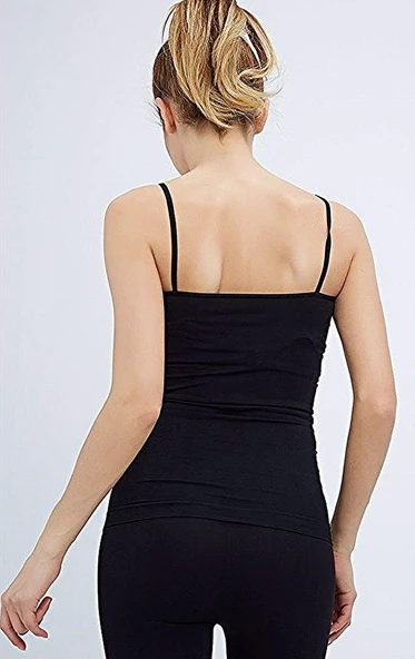 Elite Life Kadın İnce Askılı Uzun Atlet 3'Lü Paket -  846   Beyaz L - XL - Resim 5