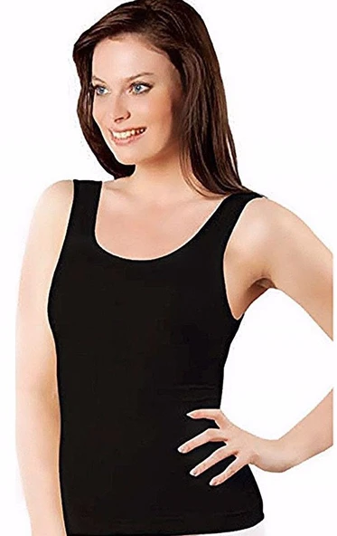 Elite Life Kadın Kalın Askılı Uzun  Atlet 3'Lü Paket - 838  Beyaz S - M - Resim 7