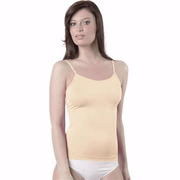 Elite Life Kadın İnce Askılı Uzun Atlet 3'Lü Paket -  846   Beyaz L - XL - Resim 7