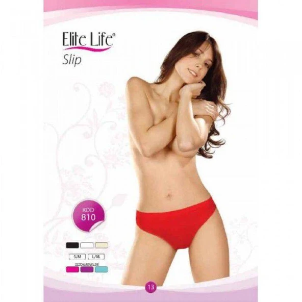3’Lü Elite Life Bayan Dikişsiz Slip 810  Beyaz L - XL - Resim 4