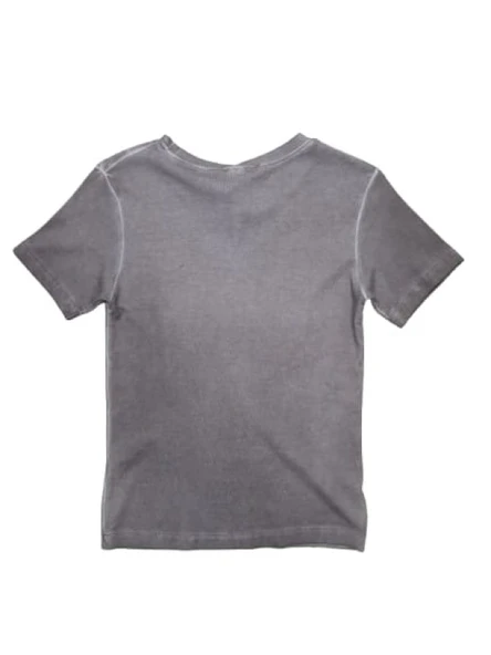 Myzen Kadın Newport Baskılı Yıkamalı Crop T-shirt M-03436 - 4