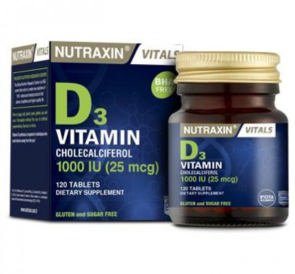 Nutraxin Vitamin D3 1000 IU 120 tablet 8680512613152
