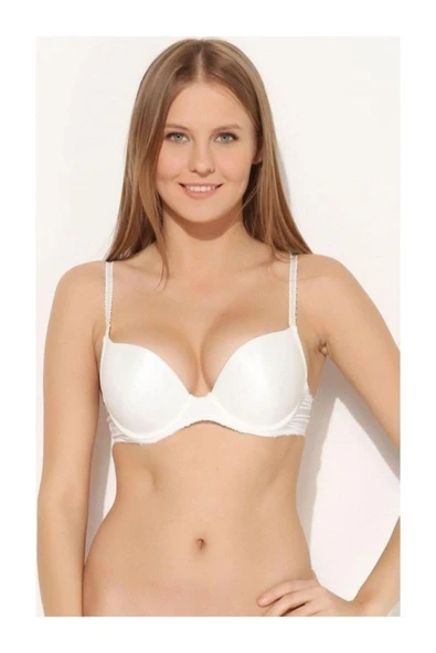 Orkide Kadın Full Push-up 2 Beden Büyüten Sütyen - Reina  Siyah 80B - Resim 5